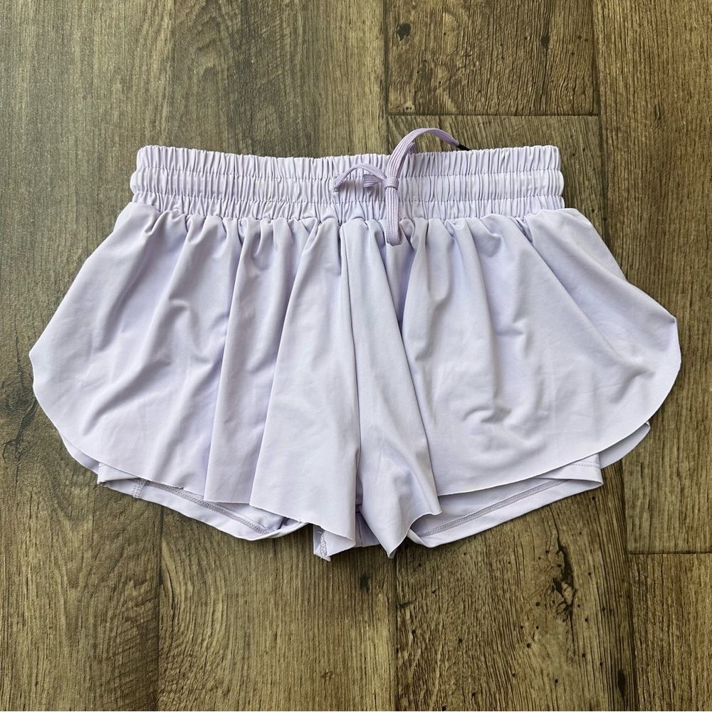 2 In 1 Short And Skirt Nylon Blend Skort Shorts Women’s Size S Lavender Purple